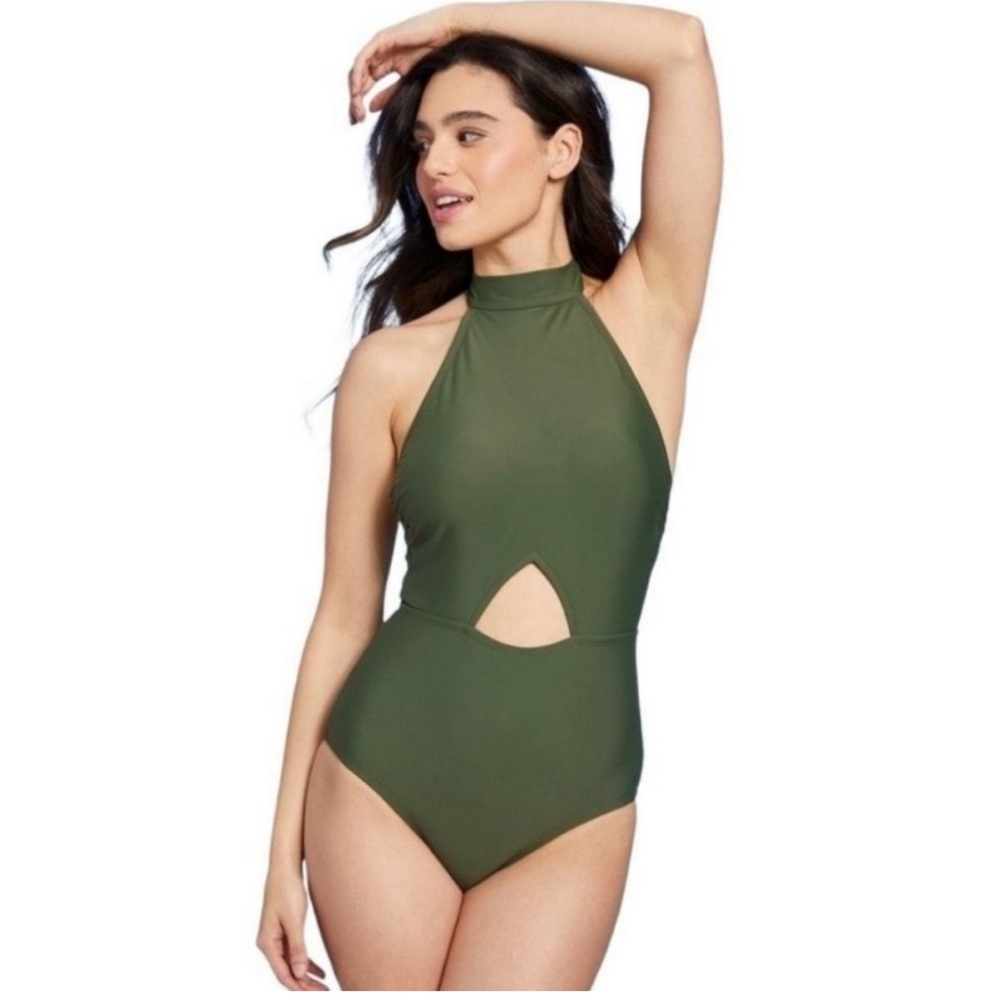 Kona Sol Olive Green One Piece Swimsuit